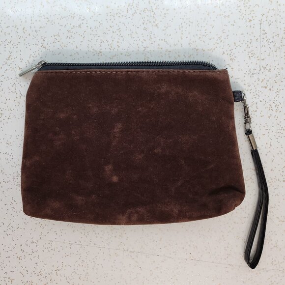 *Free With Purchase* Brown Veloour Wristlet Purse - Picture 1 of 3